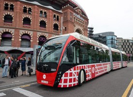 Autobuses híbridos en Barcelona 