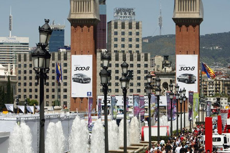 Evento del automóvil en el salón de Barcelona