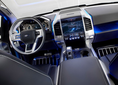 Interior del Ford Atlas Concept presentado en Detroit