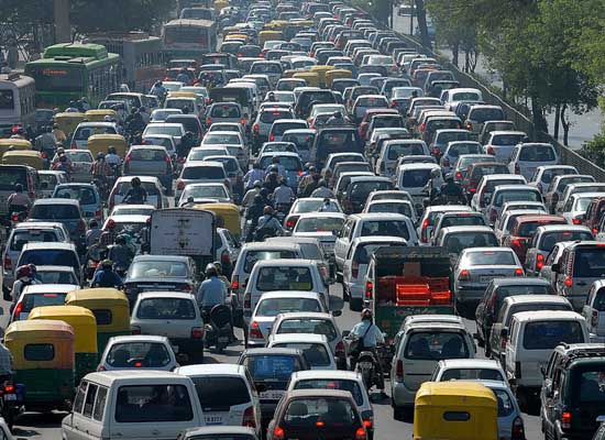 Imagen de las carreteras de Nueva Delhi