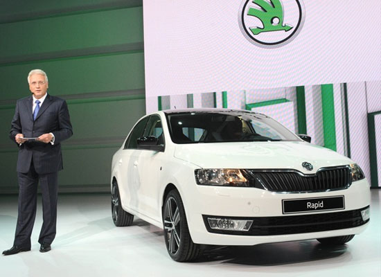 Presentación de Skoda en el Salón de Nueva Delhi 2012