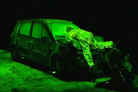 pintura fluorescente para marcar los accidentados